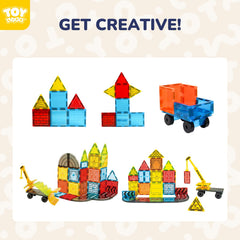 TOY Life Magnetic Tiles – Colorful shapes promote pattern recognition and fine motor skills.