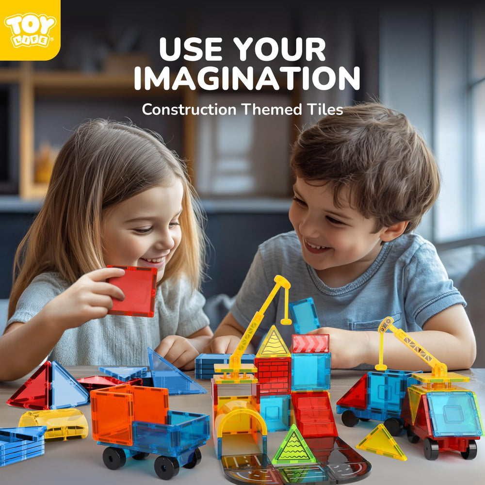 TOY Life Magnetic Tiles – Safe, durable ABS plastic for resilient everyday use.