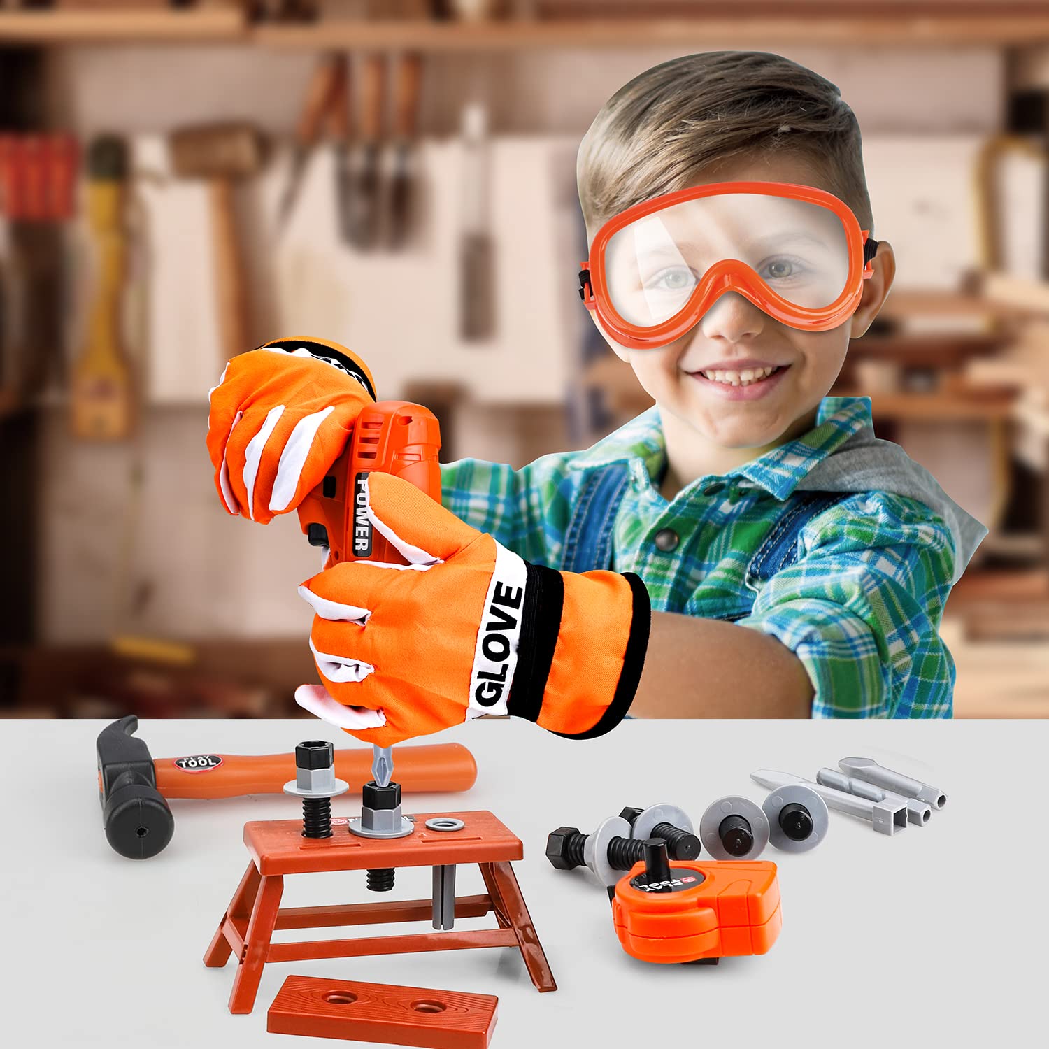 TOY Life measuring tape and pliers ready for kid projects