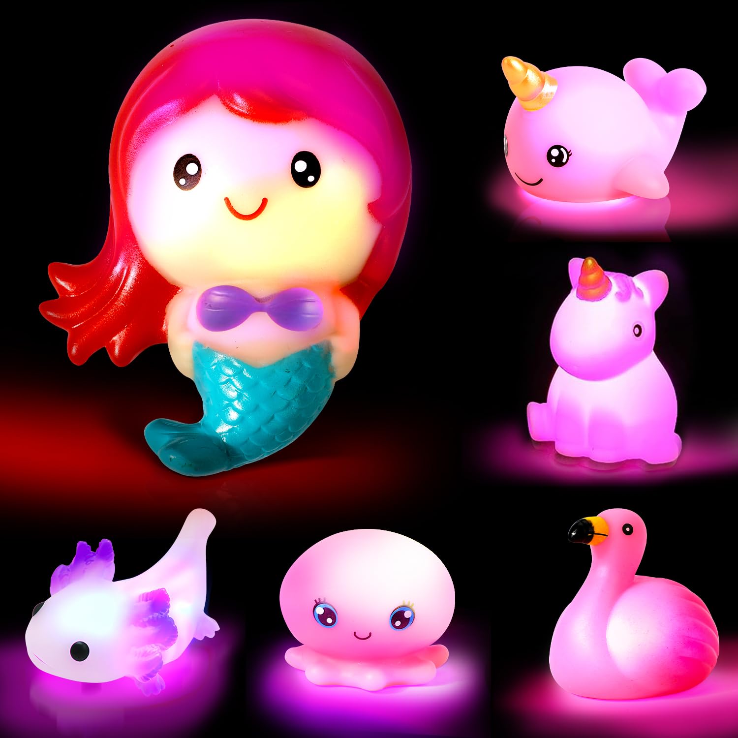 TOY Life mermaid light-up bath toy glows for imaginative bath play