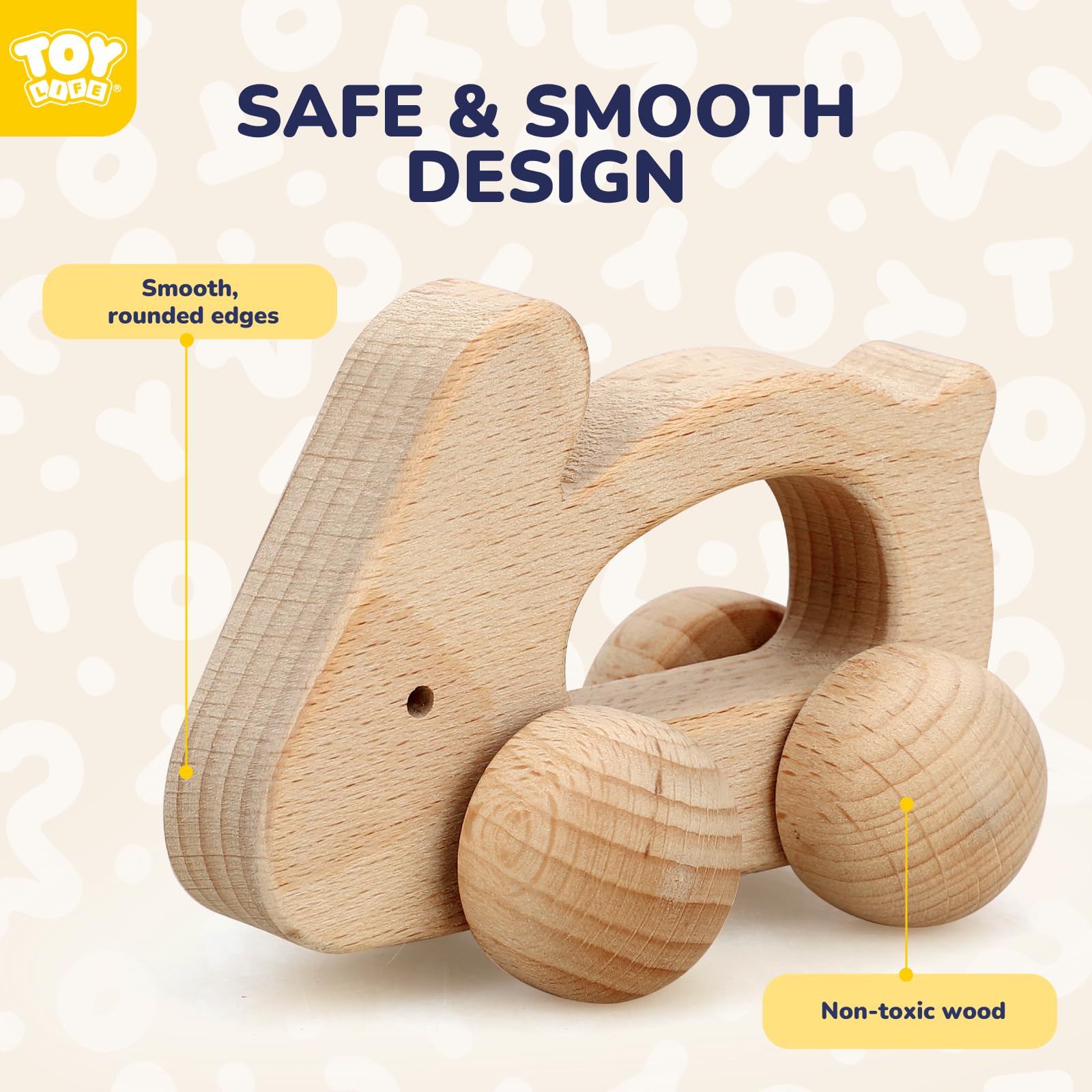 TOY Life Montessori baby toy car inspires early motor skills and curiosity.