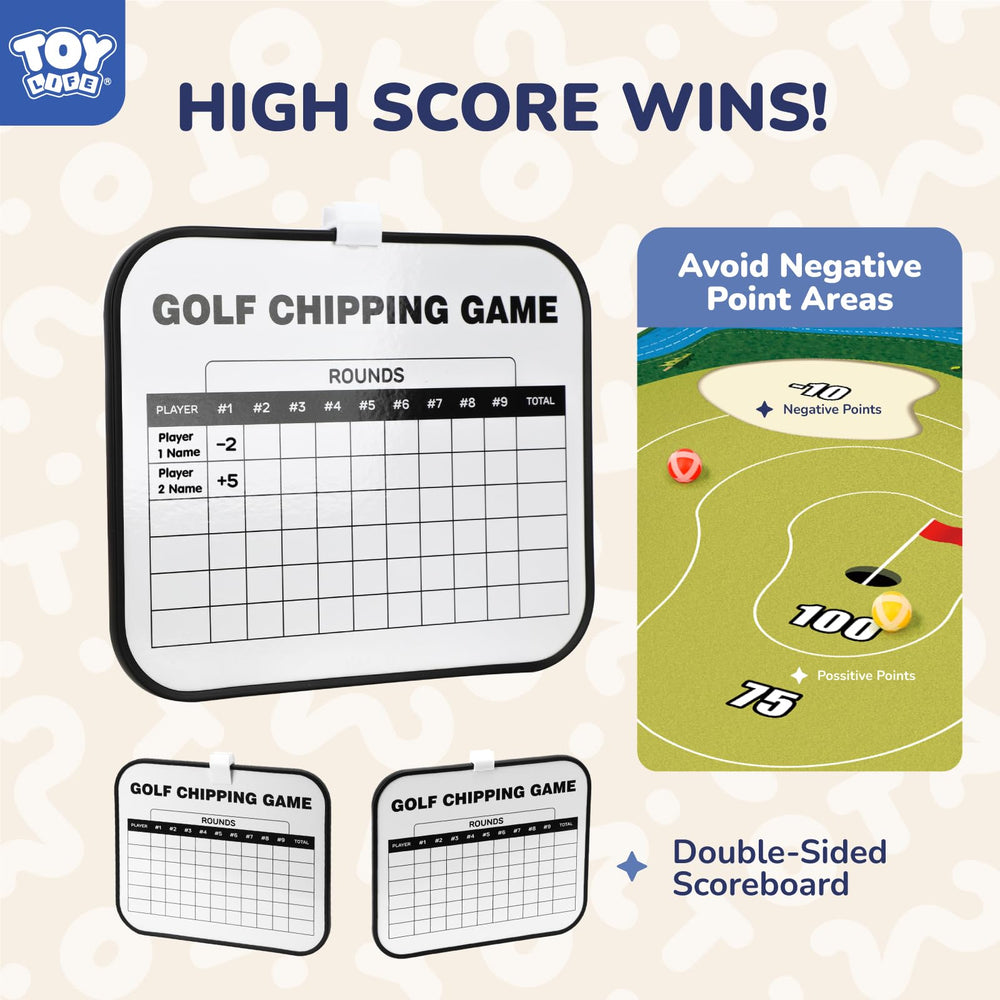 TOY Life obstacles, sand traps, and water hazards add challenge safely