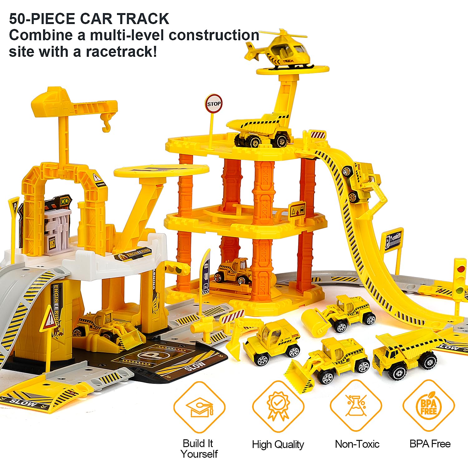 TOY Life parking garage showing stacked levels for pretend parking adventures