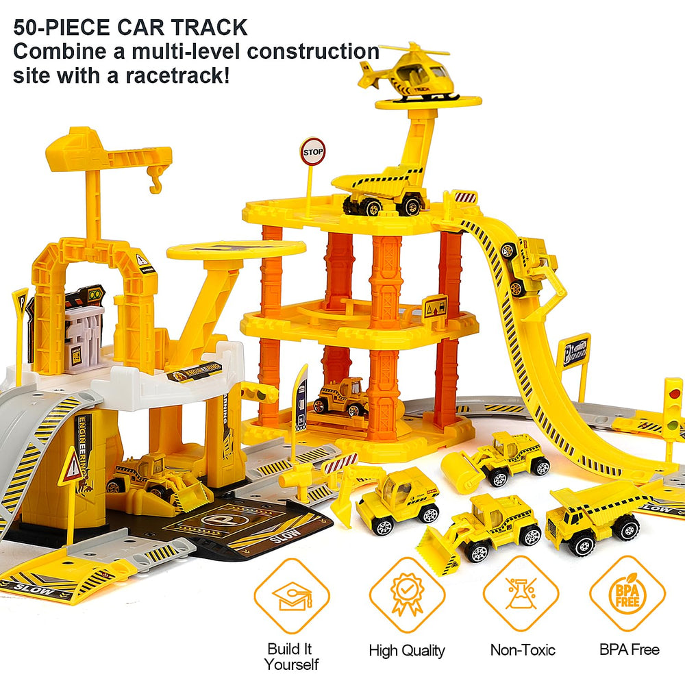 TOY Life parking garage showing stacked levels for pretend parking adventures