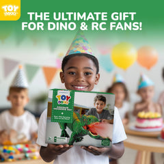 TOY Life RC T-Rex gift-ready dinosaur toy for birthday celebrations.