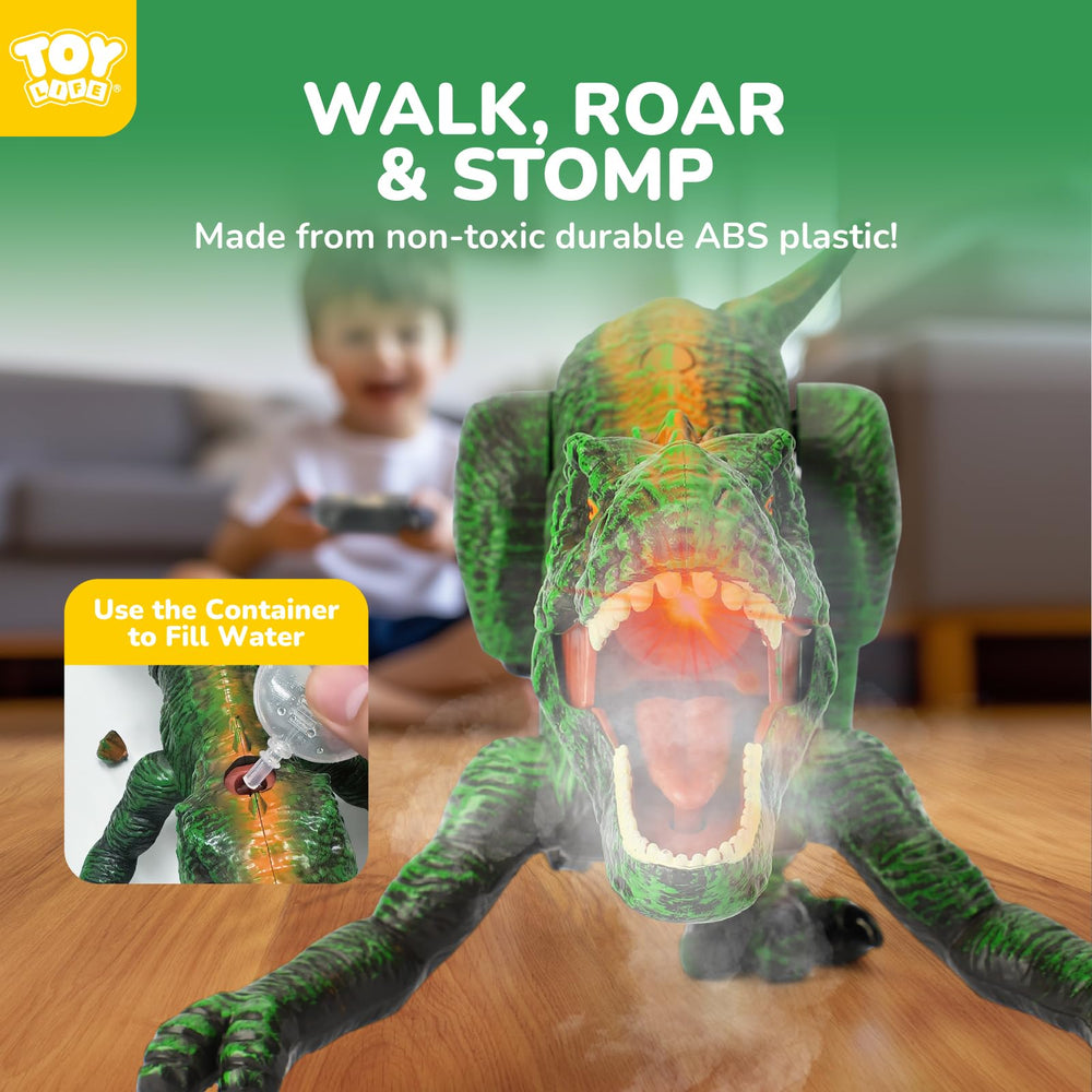 TOY Life RC T-Rex walking action with lifelike motion.