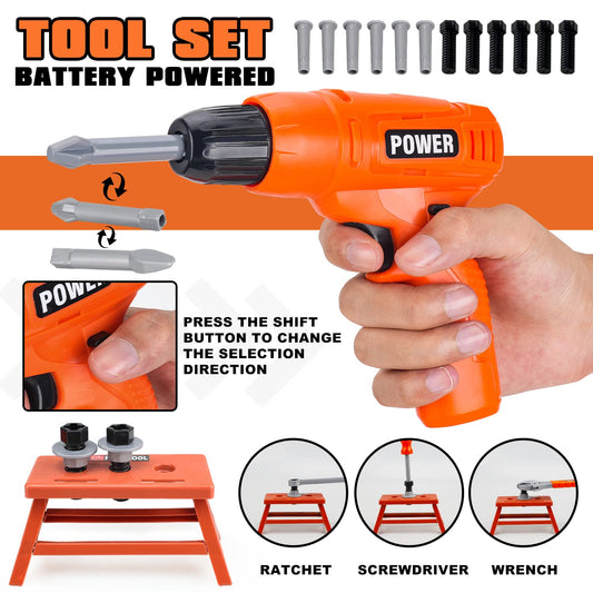 TOY Life realistic electric drill in action for safe, engaging play