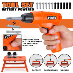 TOY Life realistic electric drill in action for safe, engaging play