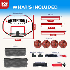 TOY Life reinforced backboard offers stable rebound during fast shots.