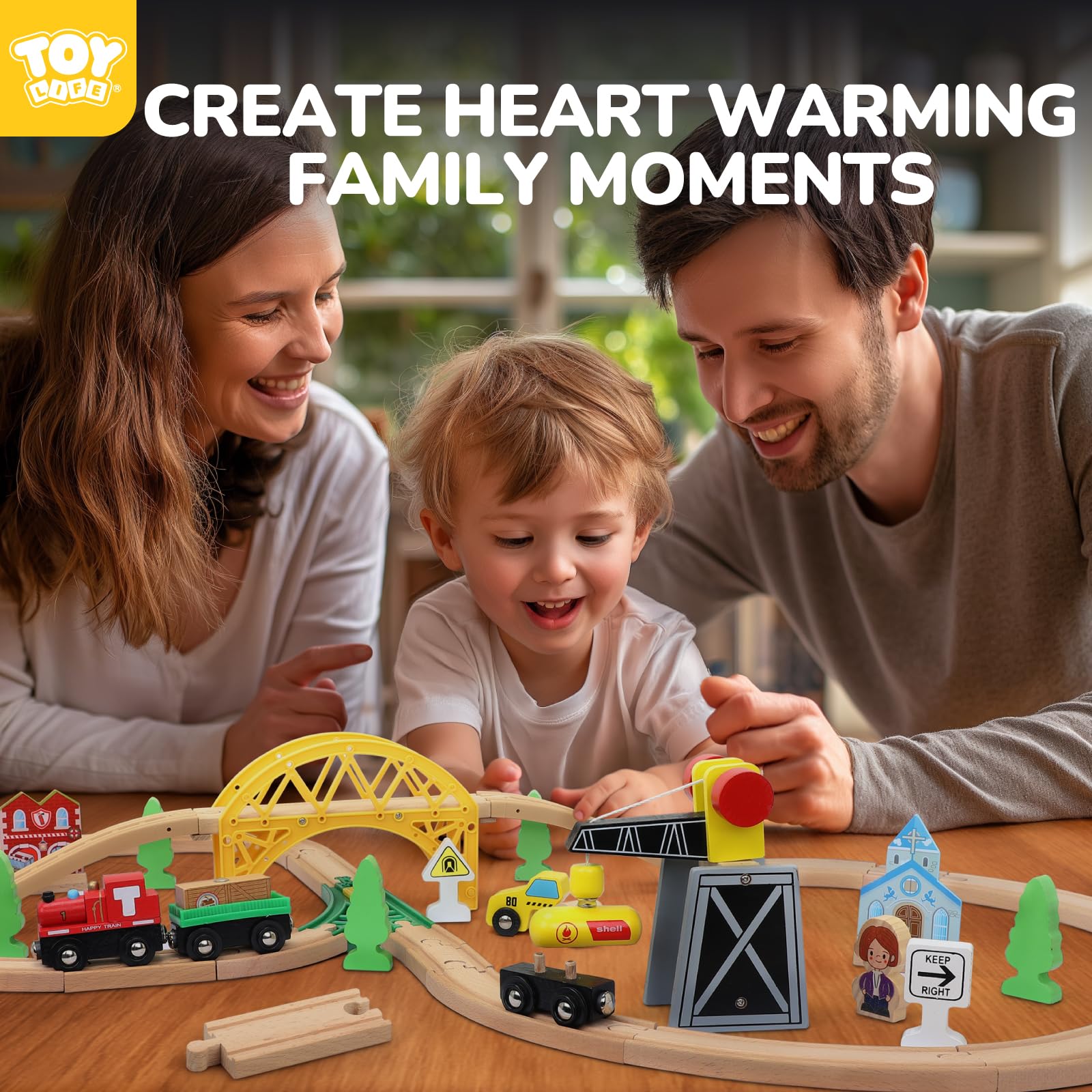 TOY Life road roller and cranes enhance realistic construction play.