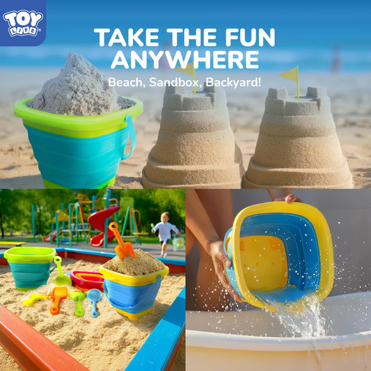 TOY Life sand shovels set with bright colors for budding builders.