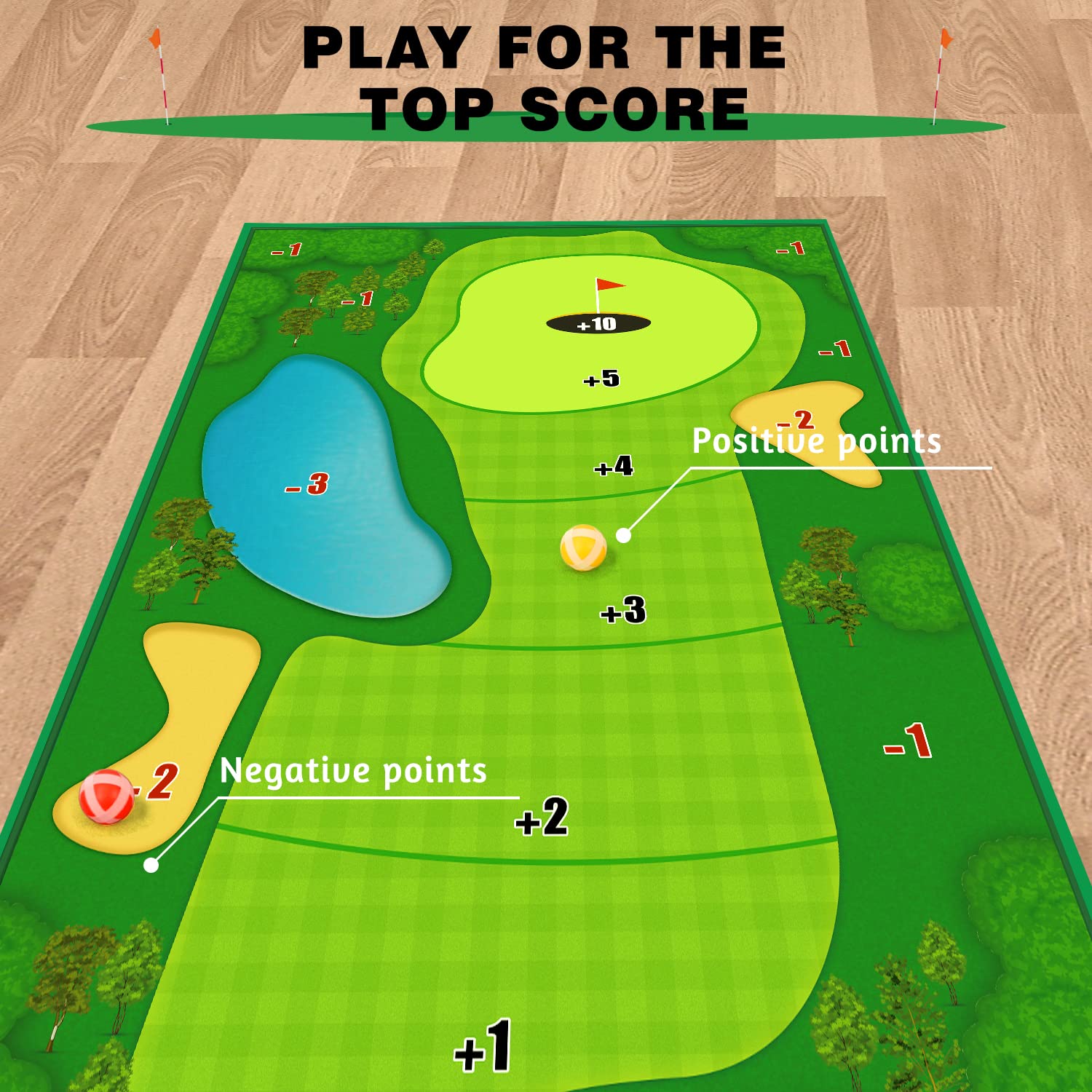 TOY Life sand traps and water features introduce scoring twists
