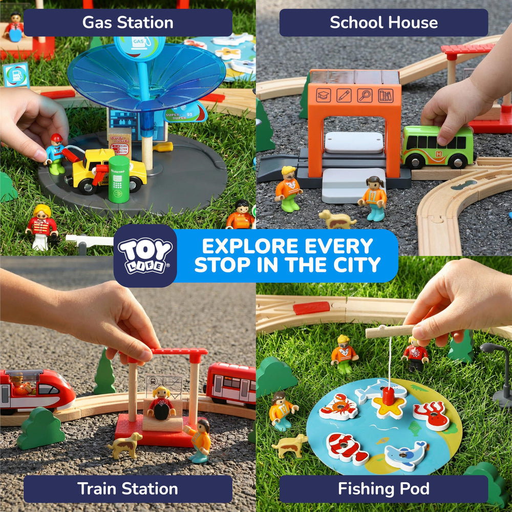 TOY Life school and gas station blocks fuel role-play adventures