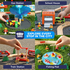 TOY Life school and gas station blocks fuel role-play adventures
