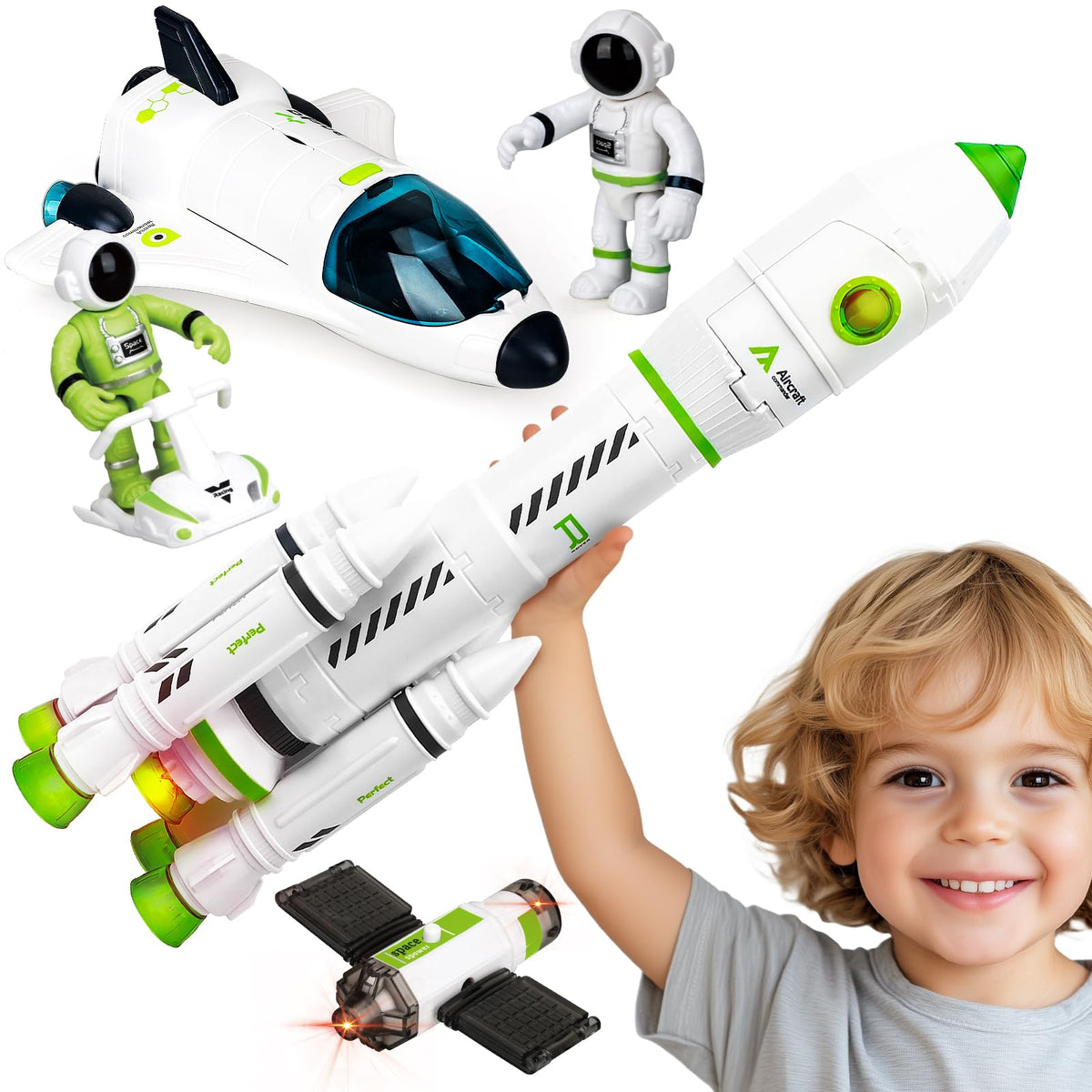 TOY Life Space Toy Rocket unbox showing complete space play set and figures