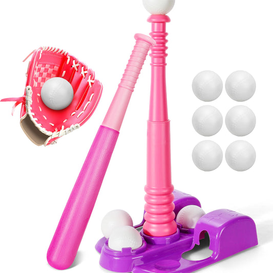 TOY Life T Ball Set with bat and tee enhances kids' swing skills.