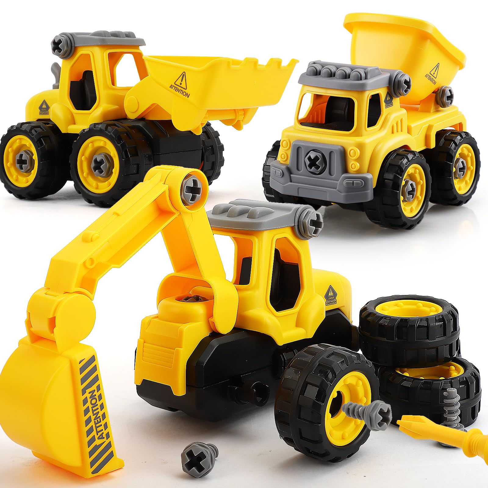 TOY Life take apart truck bulldozer: durable hands-on STEM play for kids