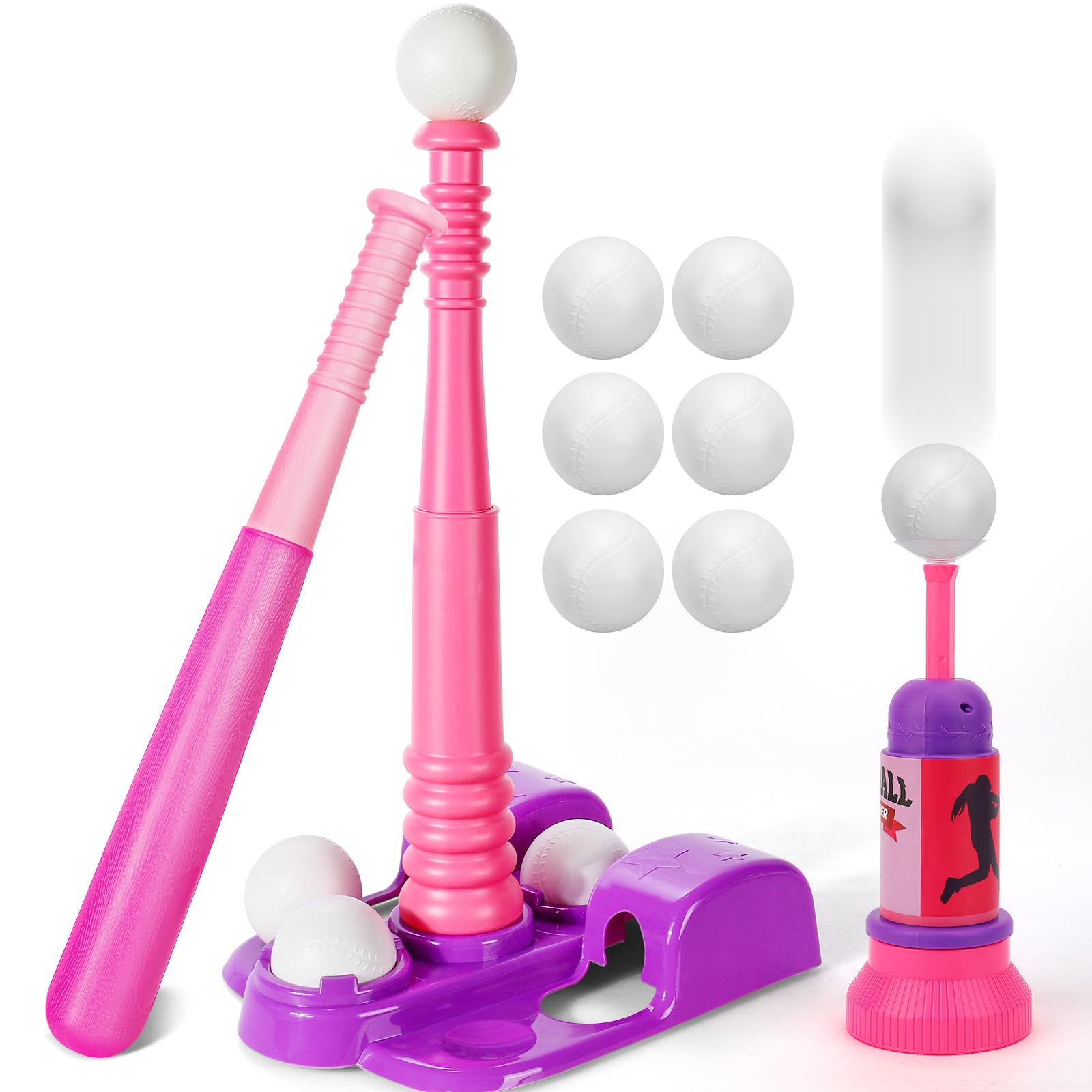 TOY Life tee-ball stand for stable outdoor batting practice.
