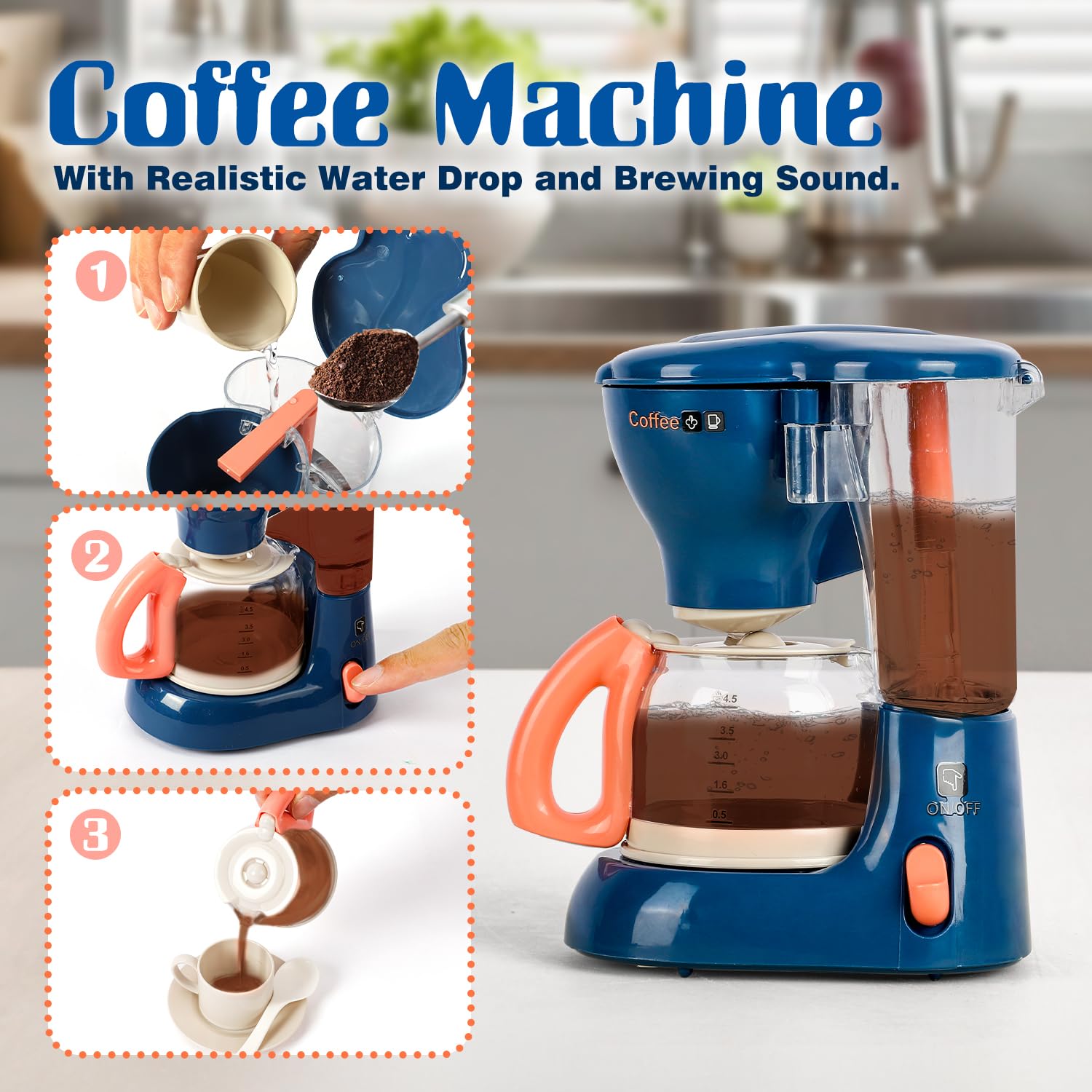 TOY Life toaster playset with lights for bright, interactive kitchen mornings.