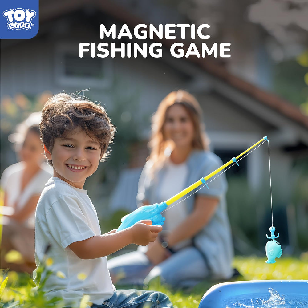 TOY Life toddler fishing poles set for small hands, promoting fine motor skills during play.