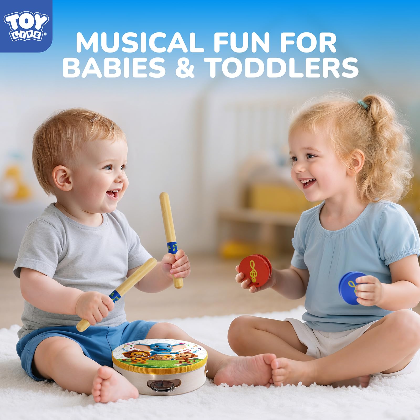 TOY Life wooden guiro offers tactile exploration and sound variety.