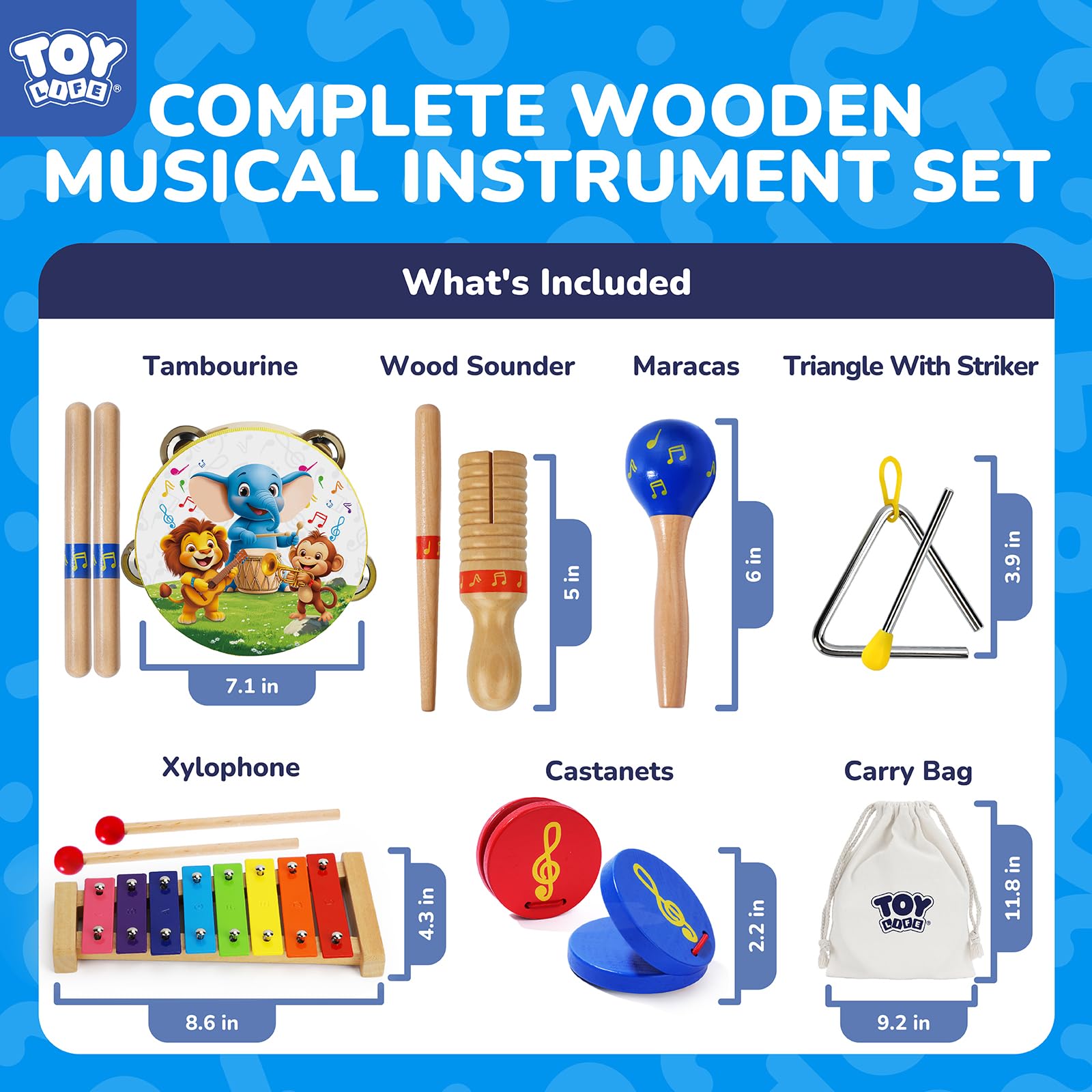 TOY Life xylophone with bright colors supports sensory learning and coordination.