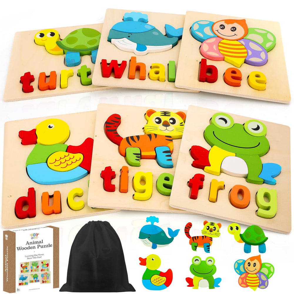 TOY Life animals six-piece puzzle for toddlers supports early matching and counting.