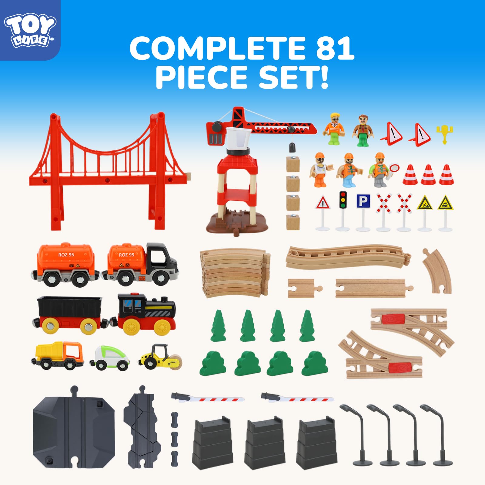 TOY Life trees and buildings create immersive landscapes for adventures.