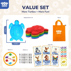 TOY Life turtle balance stones with safari cards for varied games.