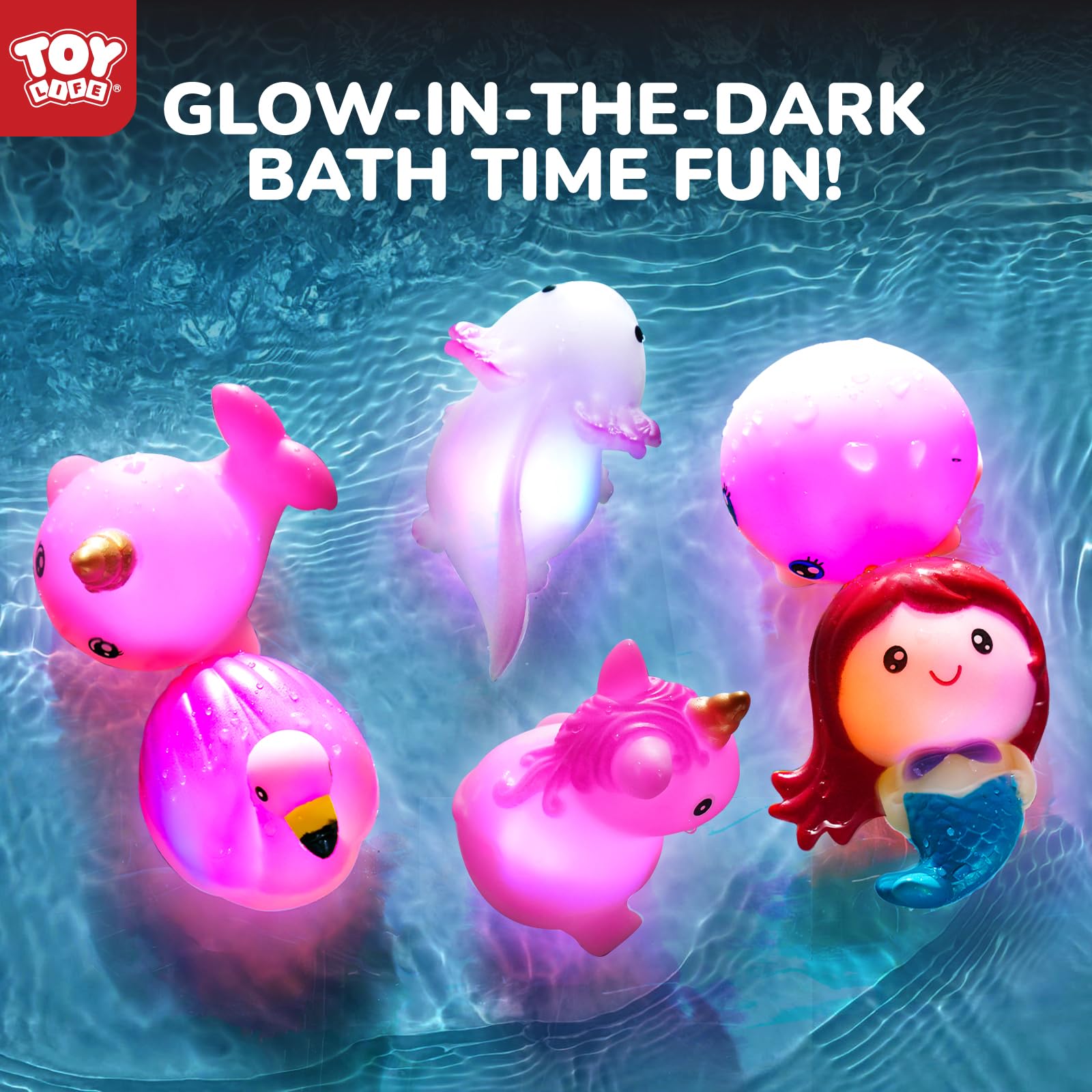 TOY Life turtle light-up bath toy durable for splashy play