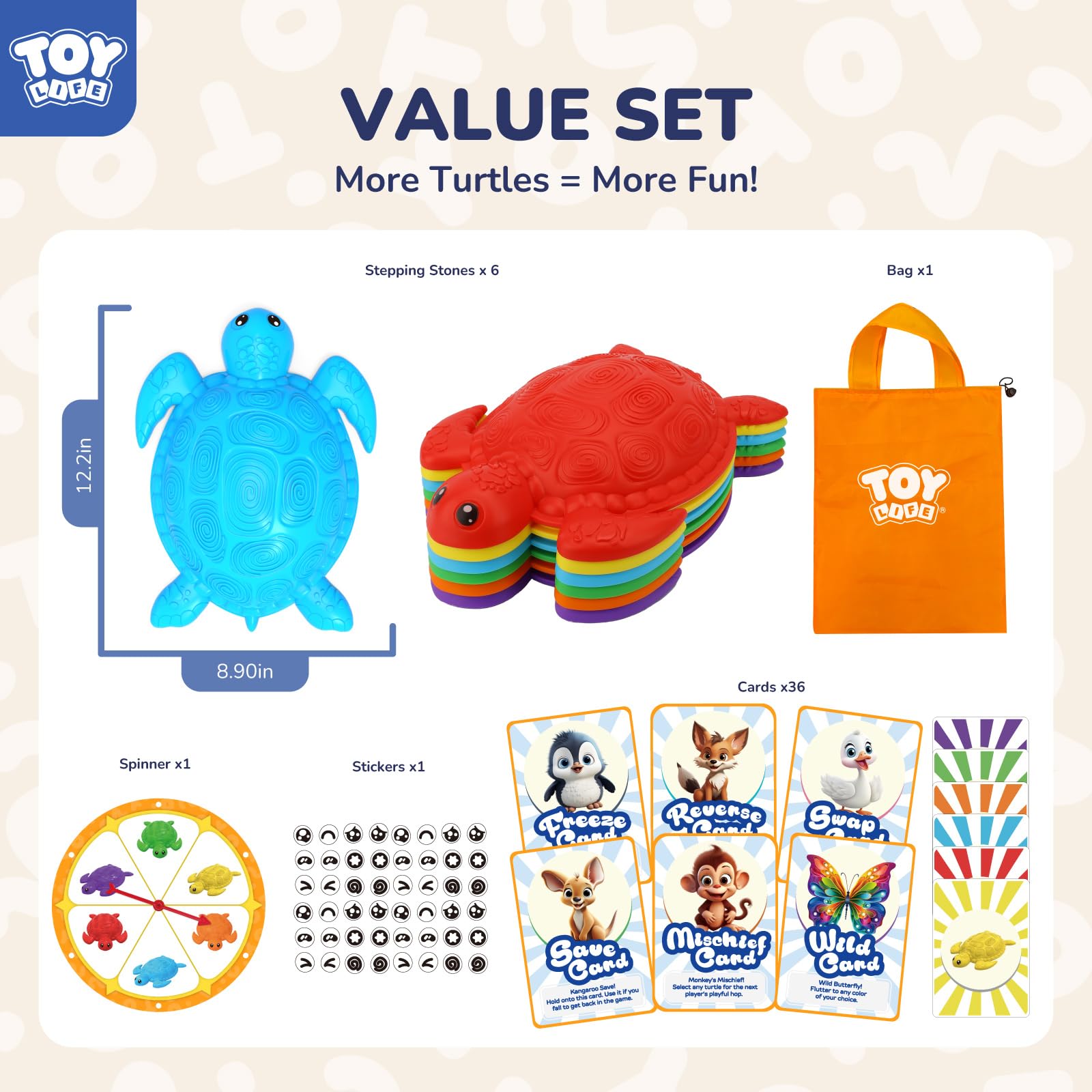 TOY Life Turtle Stone Stackable—lightweight design makes cleanup and transport simple.