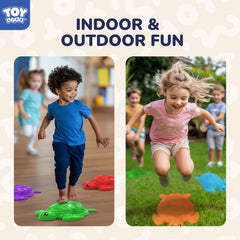 TOY Life Turtle Stones in garden—perfect for backyard adventures and active fun.