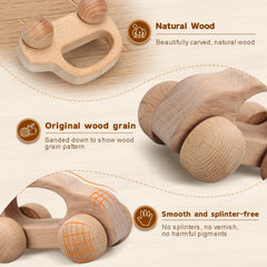 TOY Life wooden toy car durable construction ready for busy toddlers.