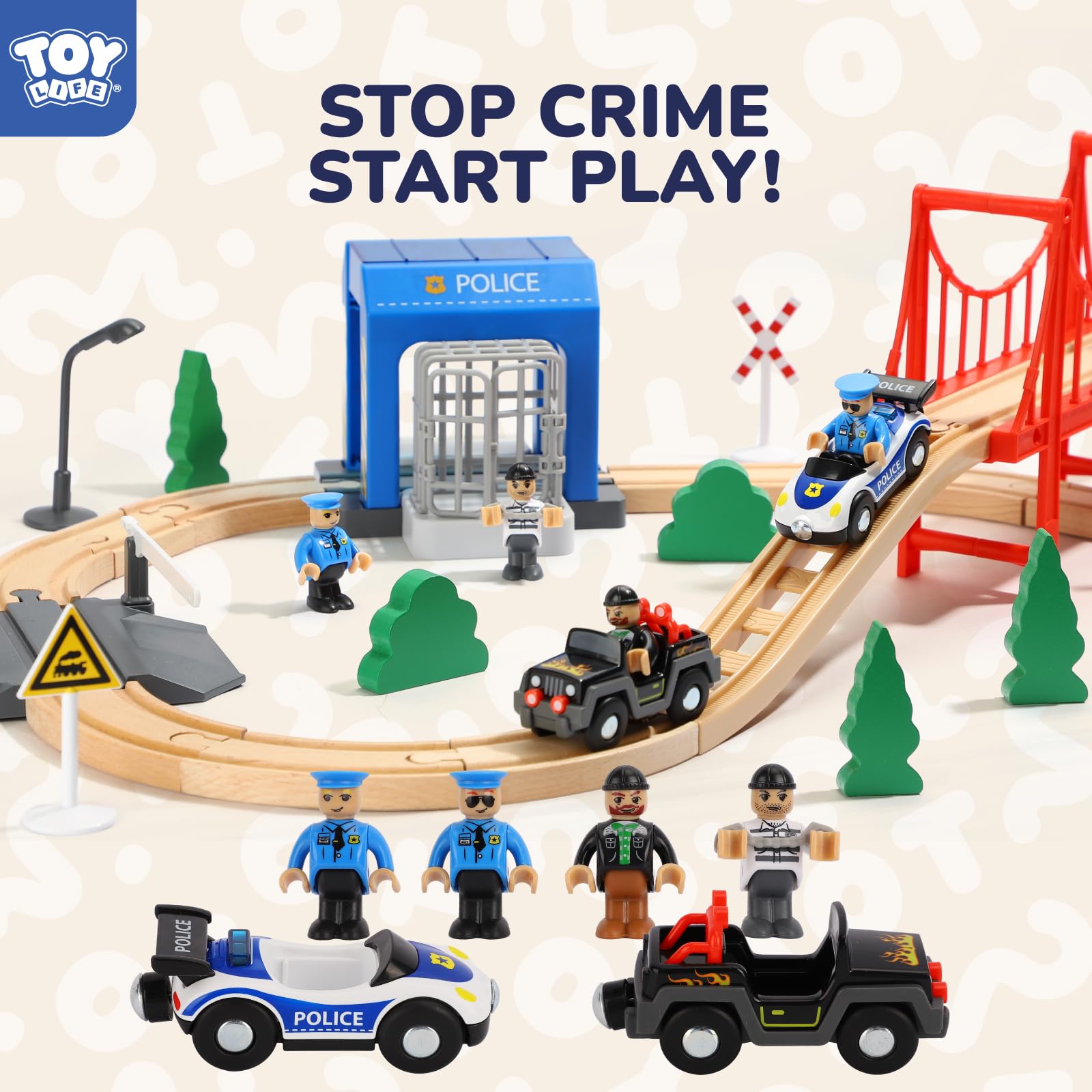 Wooden train track bridge from TOY Life for dynamic layouts