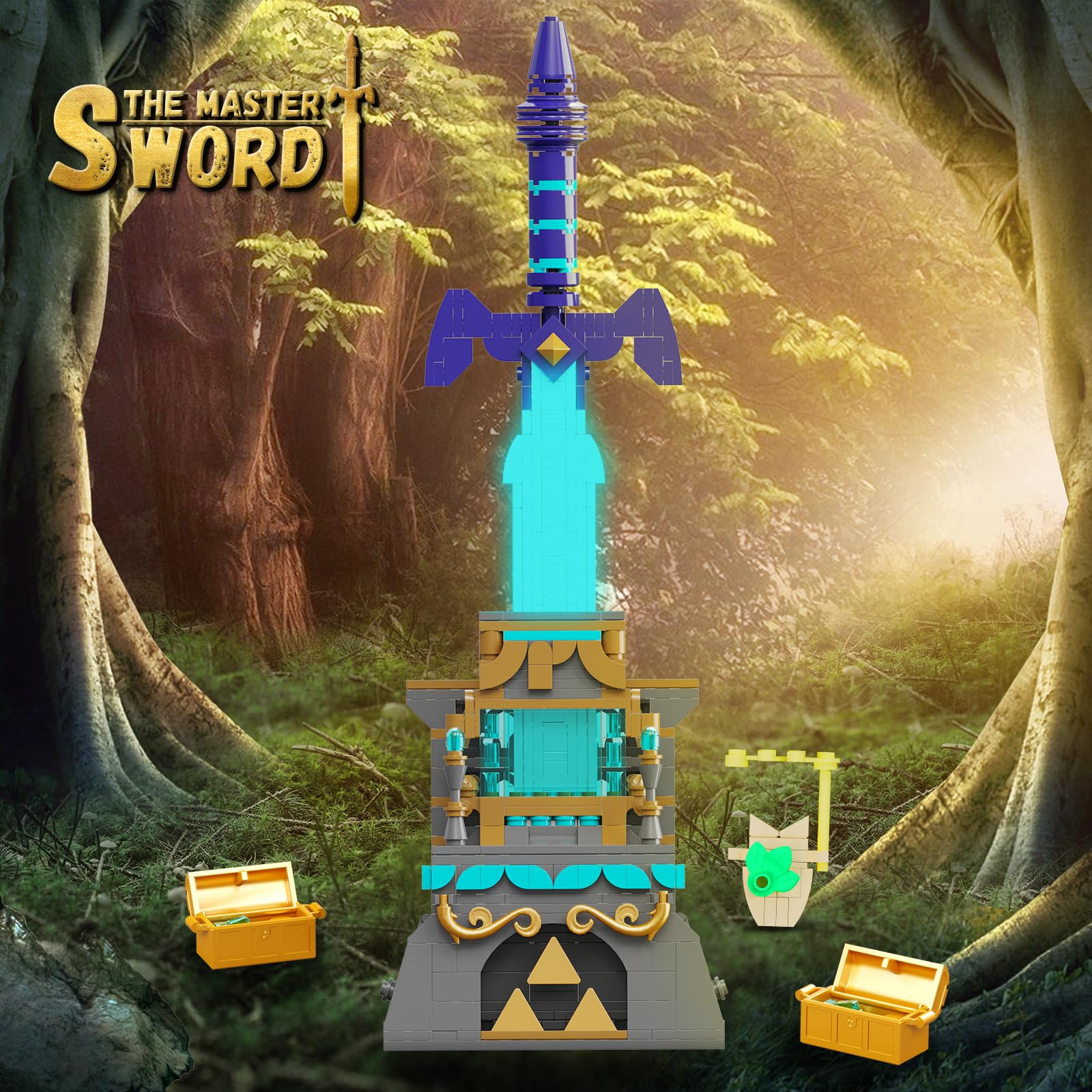 TOY PLAYER BOTW Master Sword treasure mechanism adds interactive reveal during display