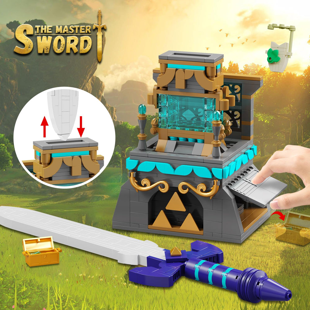 TOY PLAYER BOTW Master Sword luminous blocks enhance night-time roleplay and collection