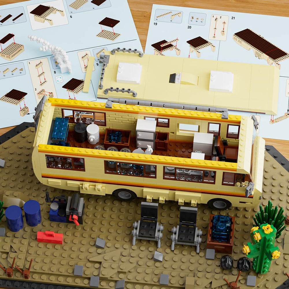 TOY PLAYER Breaking RV Adventure kitchen equipment invites closer, tactile inspection.