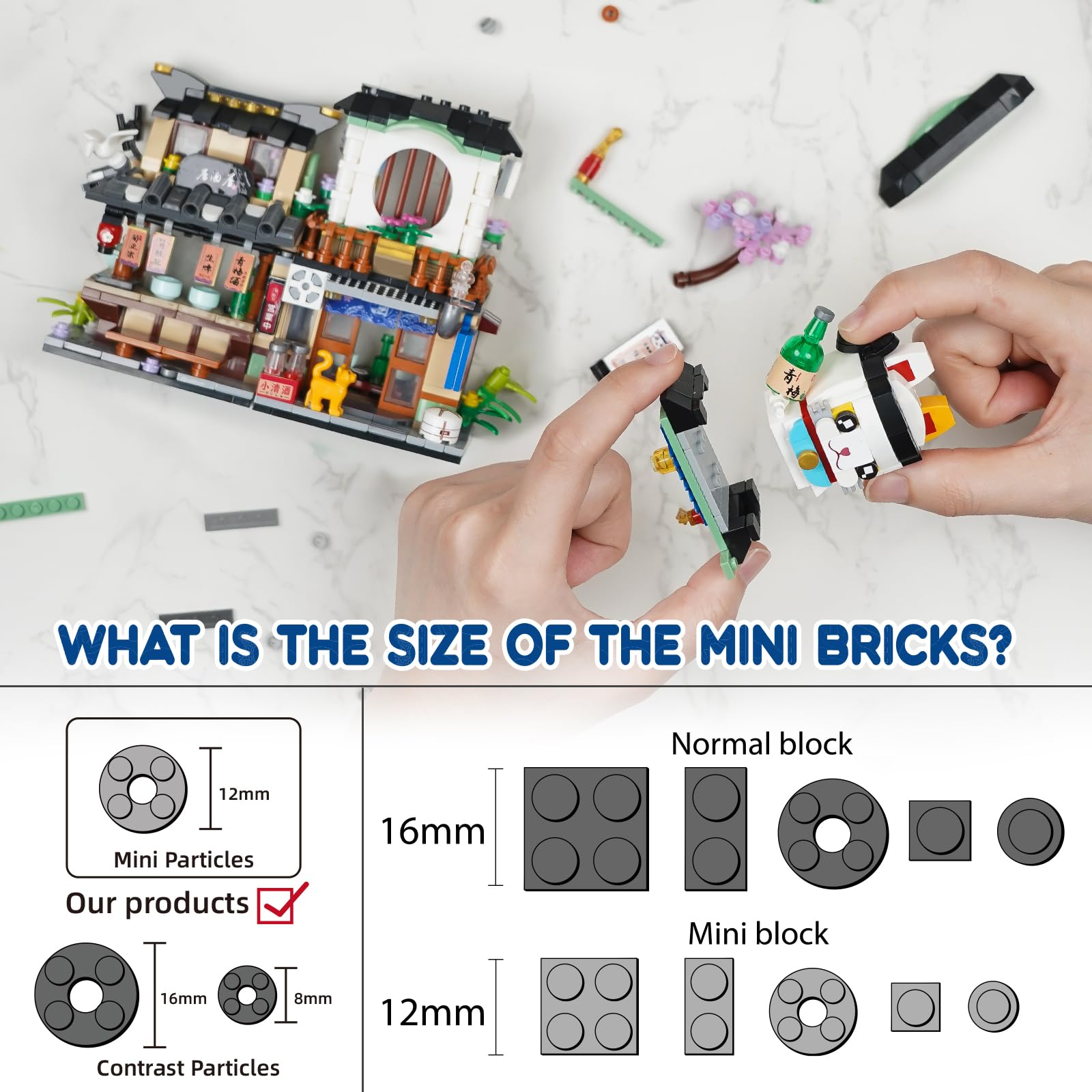 TOY PLAYER Building-block pieces closeup reveals precision and fit.