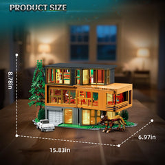 TOY PLAYER Forest House Building Set with Lights is LEGO-compatible for expanded creative options.