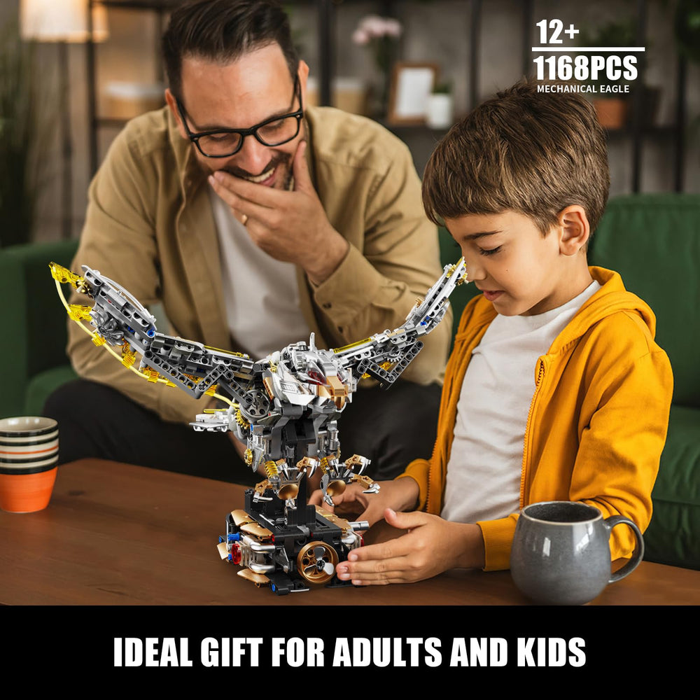 TOY PLAYER Ideas Mechanical Eagle display size fits desks and shelves.