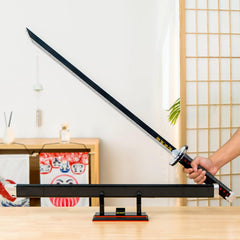 TOY PLAYER Kamado Tanjirou sword building set display-ready figure sits on shelves.