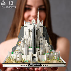 TOY PLAYER MOC Castle display shelf-ready setup for home or office.