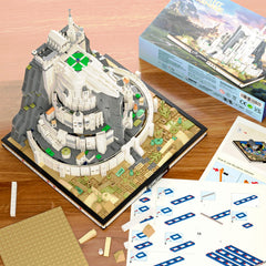 TOY PLAYER MOC Castle garden cross-pattern design offers a serene focal point.