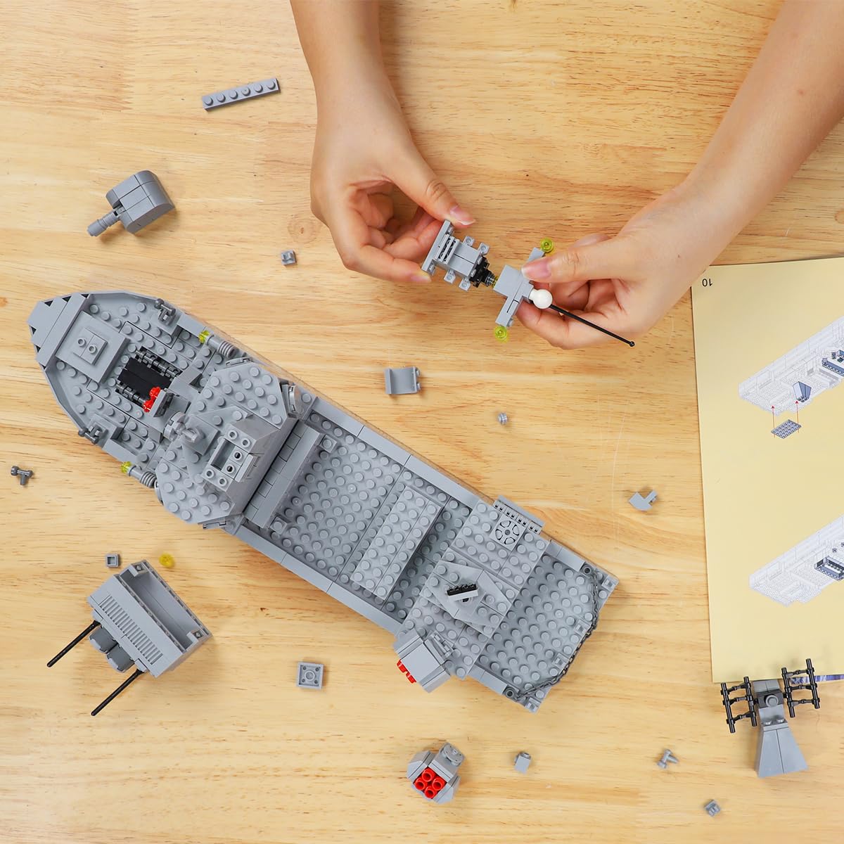 TOY PLAYER Navy Destroyer diorama setup helps create dynamic display scenes.