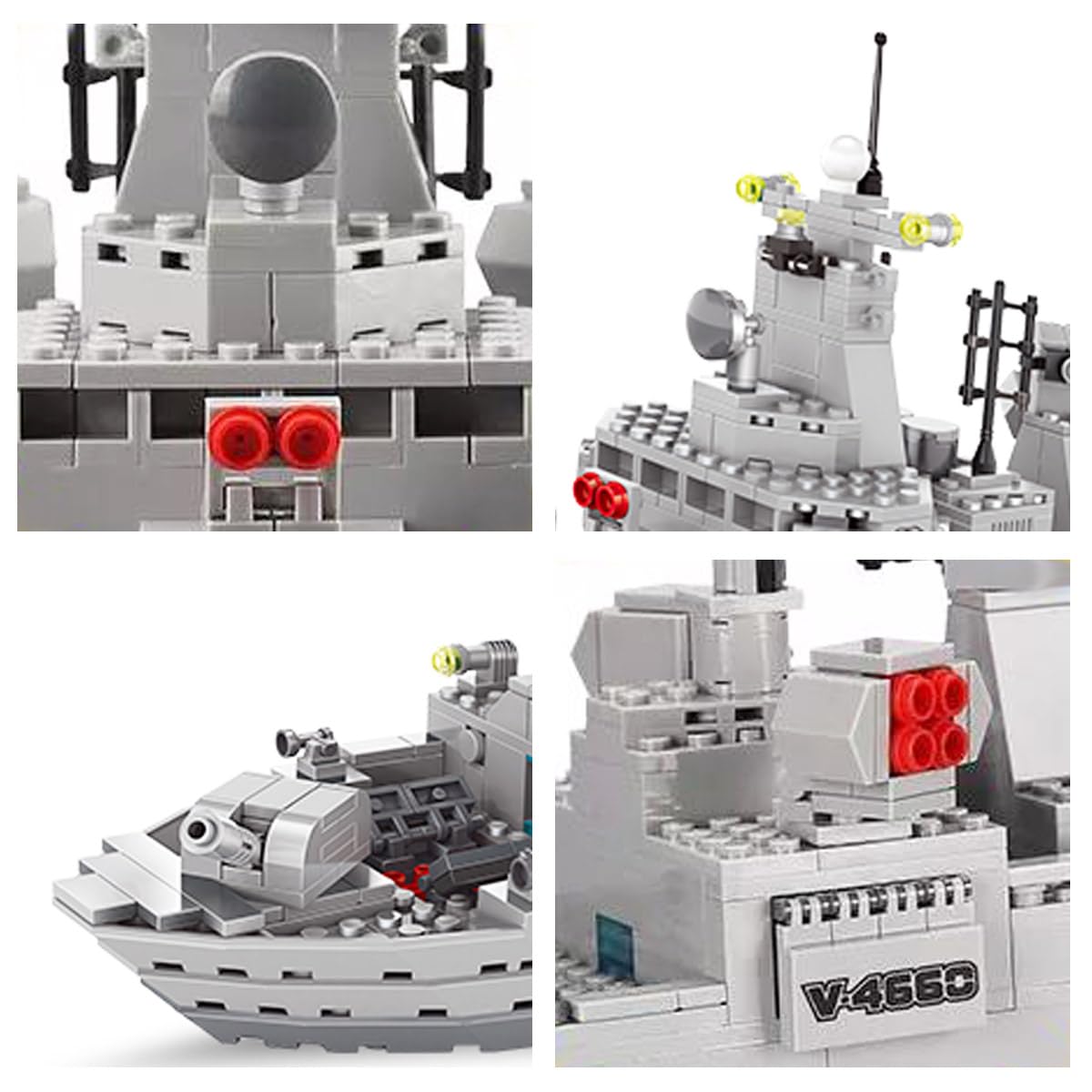 TOY PLAYER Navy Destroyer main guns show precise rotation for tactical battles.