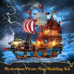 TOY PLAYER pirate ship double-decker deck design invites adventurous building.