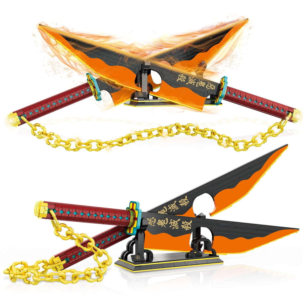 TOY PLAYER Uzui Tengen demon sword blade assembly for cosplay.