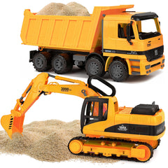 Toy To Enjoy excavator-dig-arm in action for imaginative outdoor play.