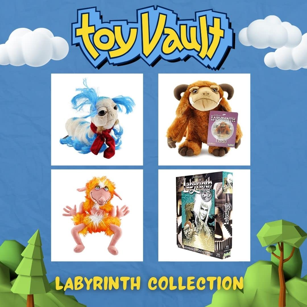 Toy Vault Labyrinth Firey plush crafted from 100% polyester for durability.