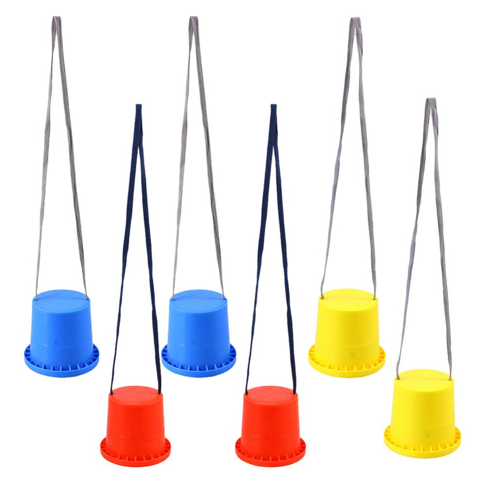 TOYANDONA bucket-stilts-kids-balance set improves balance during playful training